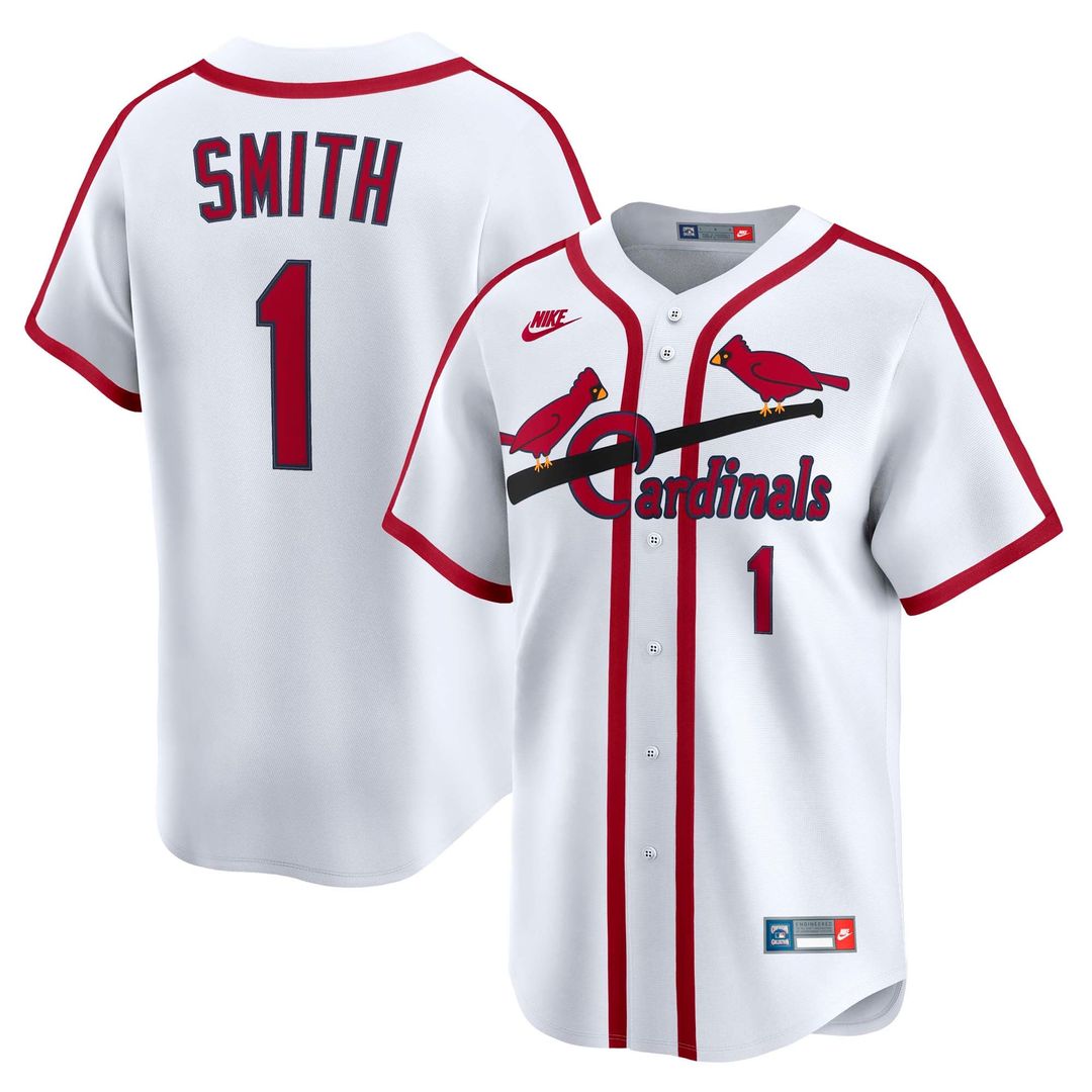 St. Louis Cardinals Ozzie Smith Nike White Throwback Cooperstown Collection Limited Jersey product image 1, provided for