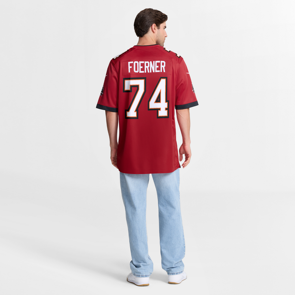 Tampa Bay Buccaneers Marshall Foerner Nike Red Team Game Jersey product image 3, provided for visual reference and product