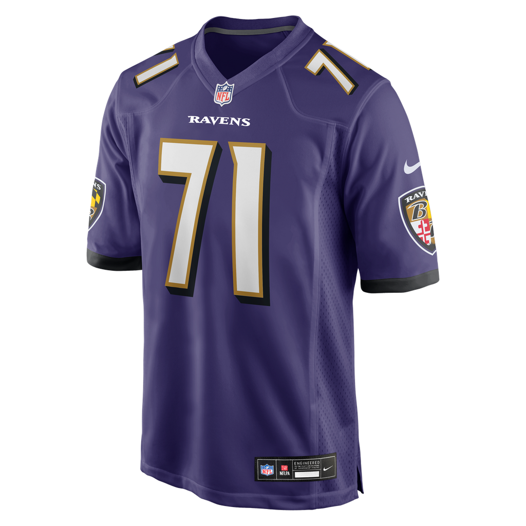 Baltimore Ravens Carson Vinson Nike Purple Team Game Jersey product image 2, provided for visual reference and product