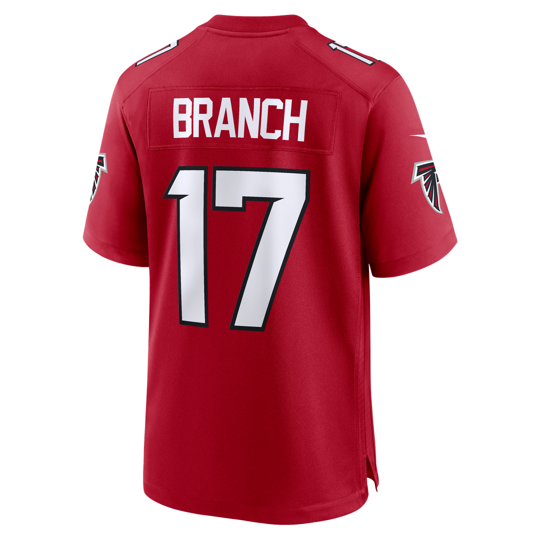Atlanta Falcons Zachariah Branch Nike Red Team Game Jersey product image 3, provided for visual reference and product detail