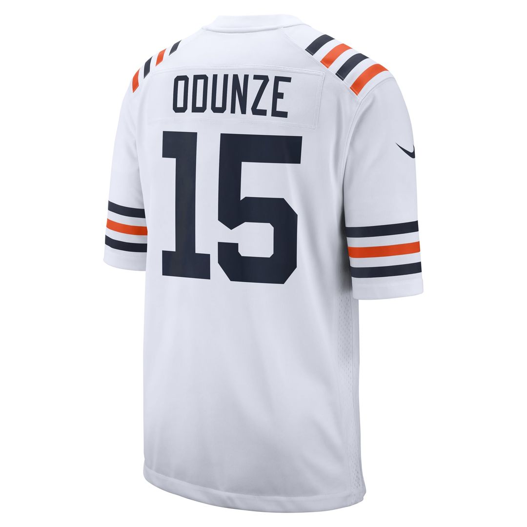 Chicago Bears Rome Odunze Nike White Alternate Game Jersey product image 3, provided for visual reference and product detail