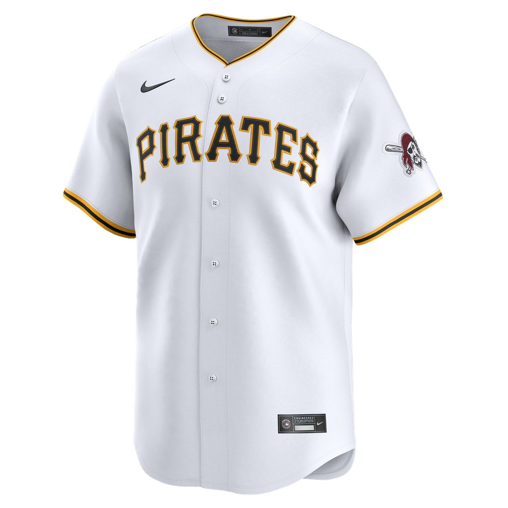 Pittsburgh Pirates Nike White Home Limited Jersey product image 6, provided for visual reference and product detail review