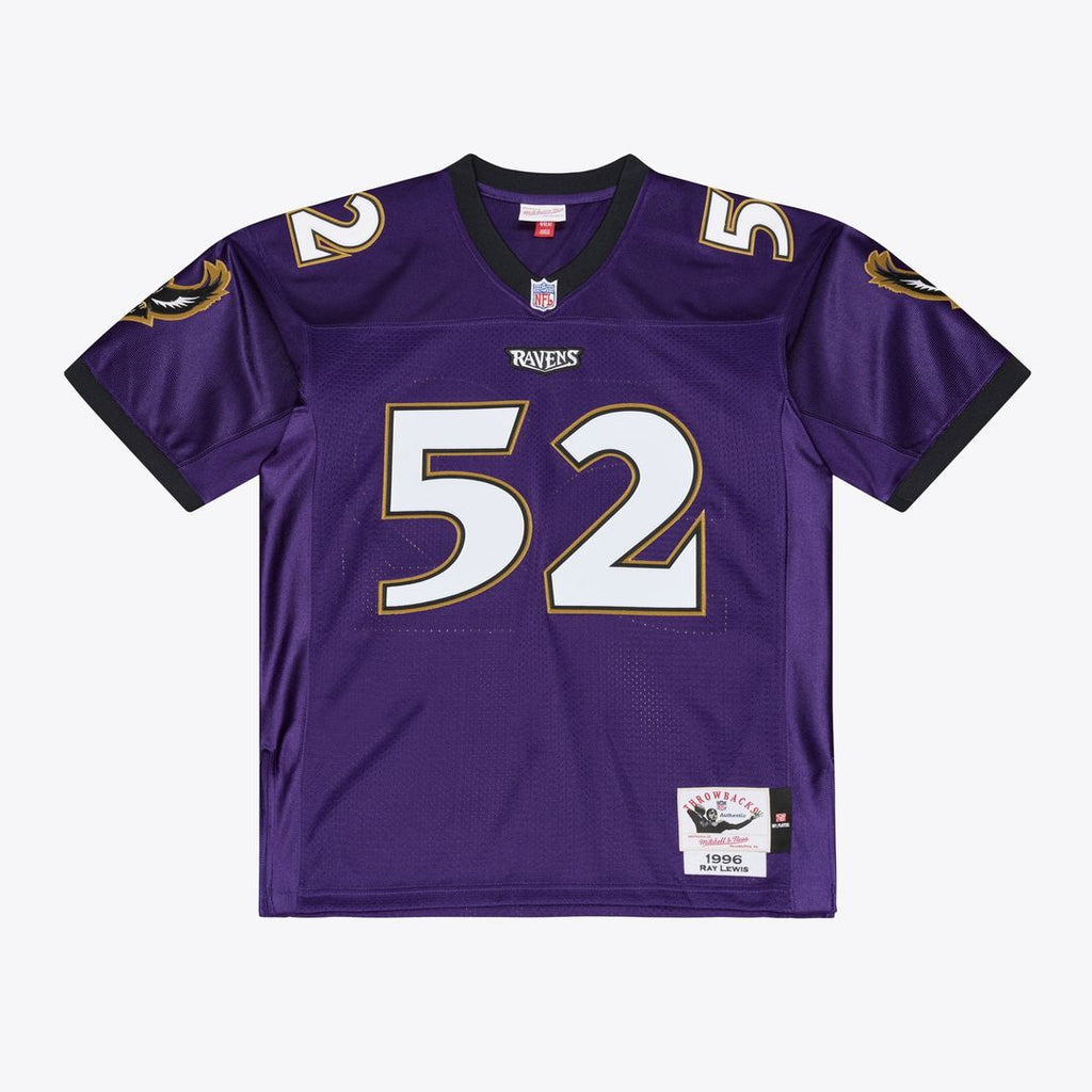 Baltimore Ravens Ray Lewis Mitchell & Ness Purple 1996 Authentic Throwback Jersey product image 2, provided for visual