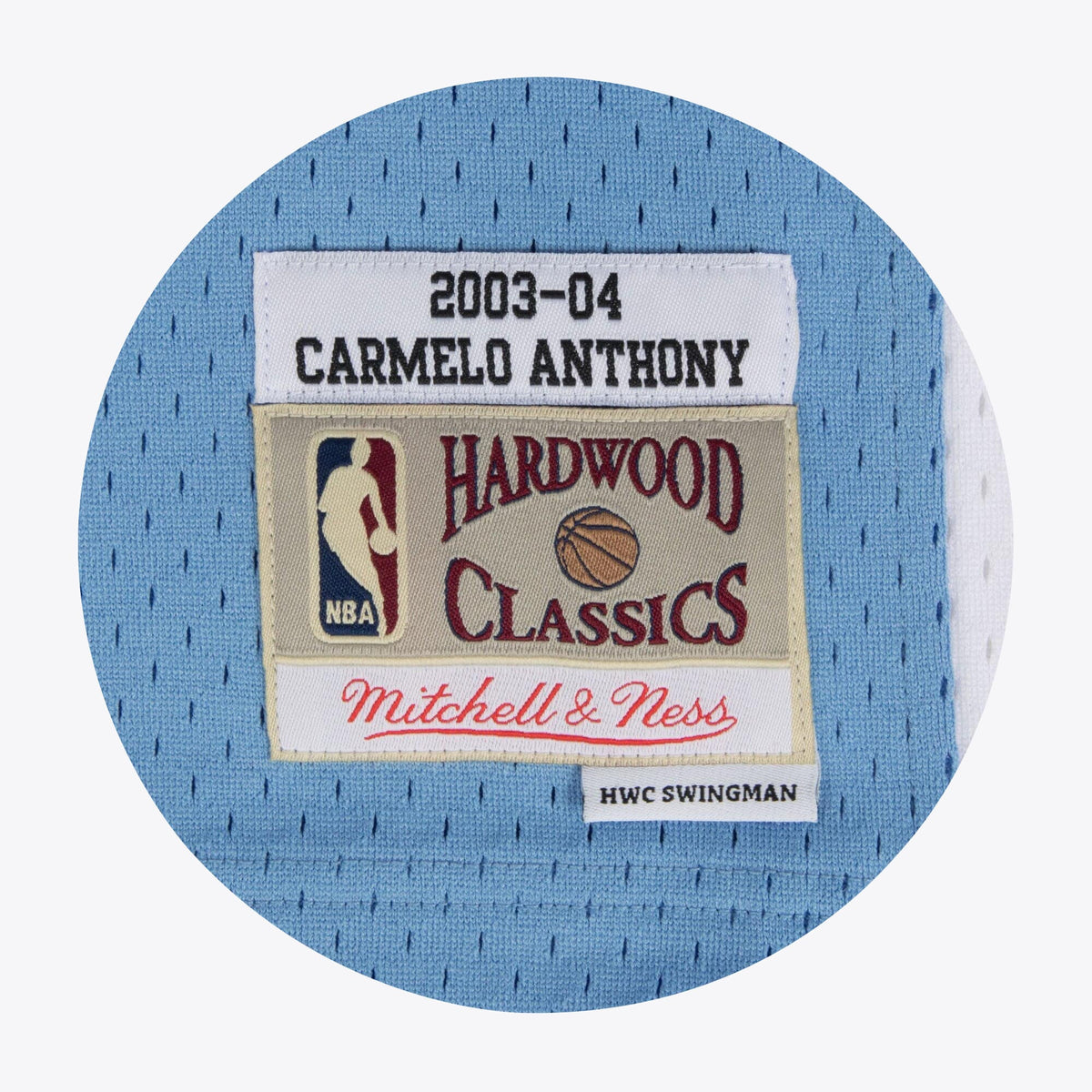 Denver Nuggets Carmelo Anthony 2003-04 Hardwood Classics Road Swingman Jersey By Mitchell & Ness - Blue product image 4,