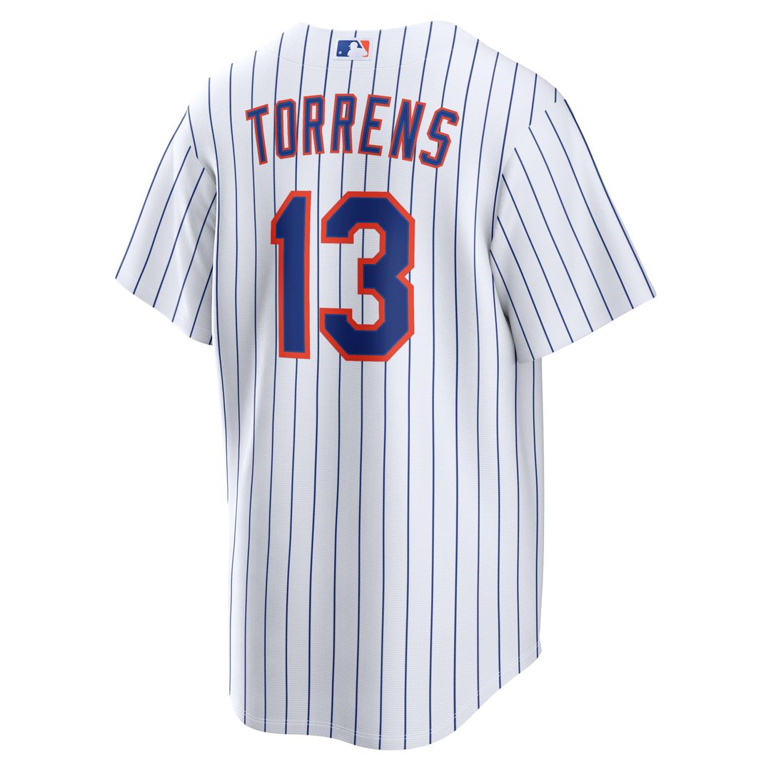 New York Mets Luis Torrens Nike White Home Replica Jersey product image 3, provided for visual reference and product detail