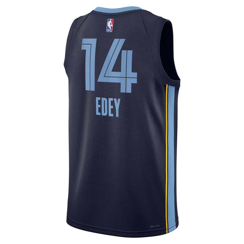 Memphis Grizzlies Nike Icon Swingman Jersey - Navy - Zach Edey - Unisex product image 4, provided for visual reference and