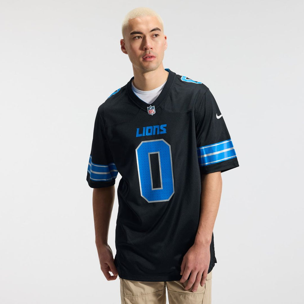 Detroit Lions Jahmyr Gibbs Nike White Game Player Jersey product image 8, provided for visual reference and product detail