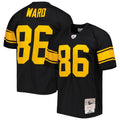 Pittsburgh Steelers Hines Ward Mitchell & Ness Black Legacy Replica Jersey product image 1, provided for visual reference