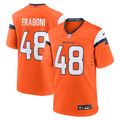 Denver Broncos Mitchell Fraboni Nike Orange Team Game Jersey product image 1, provided for visual reference and product