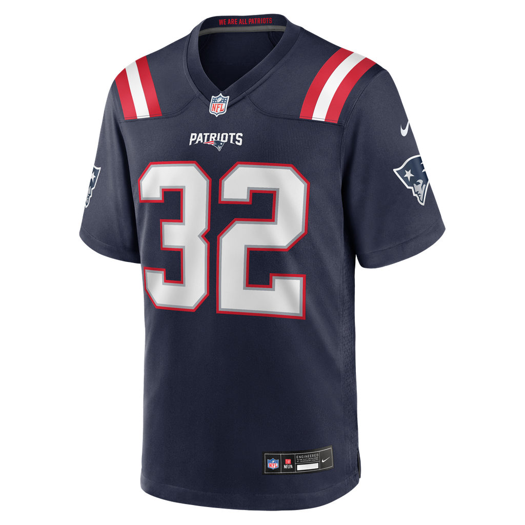 New England Patriots TreVeyon Henderson Nike Red Alternate Game Player Jersey product image 8, provided for visual reference