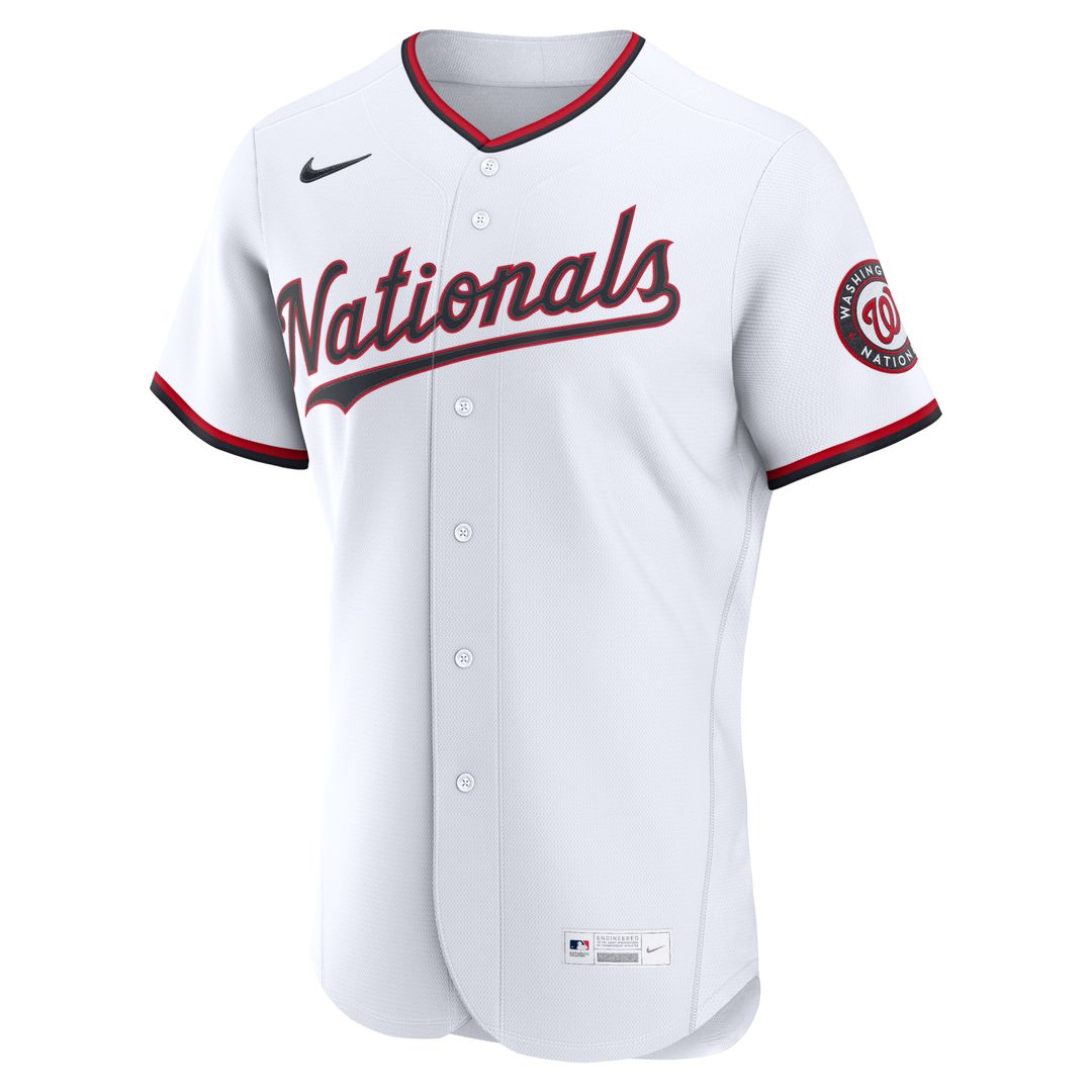 Washington Nationals Nike White Home Authentic Custom Jersey product image 2, provided for visual reference and product