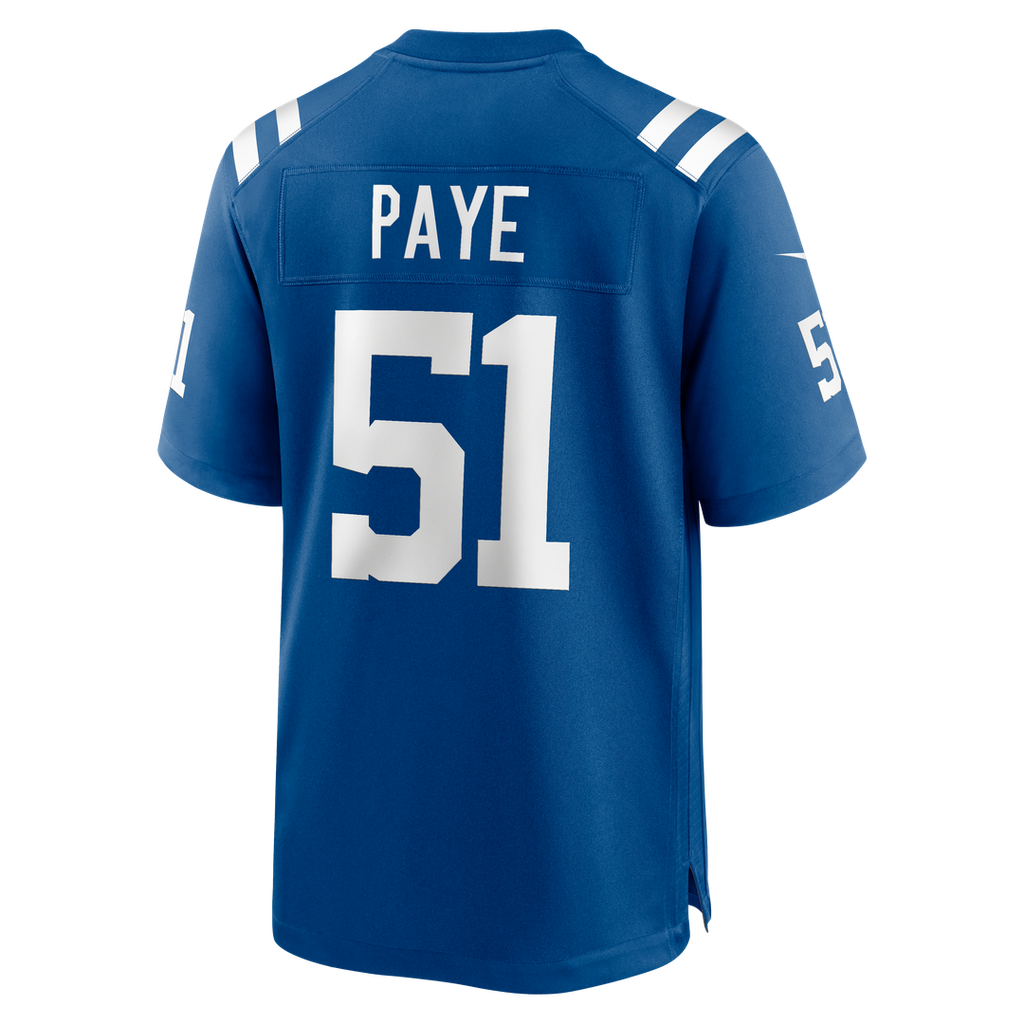 Indianapolis Colts Nike Royal Game Jersey product image 3, provided for visual reference and product detail review