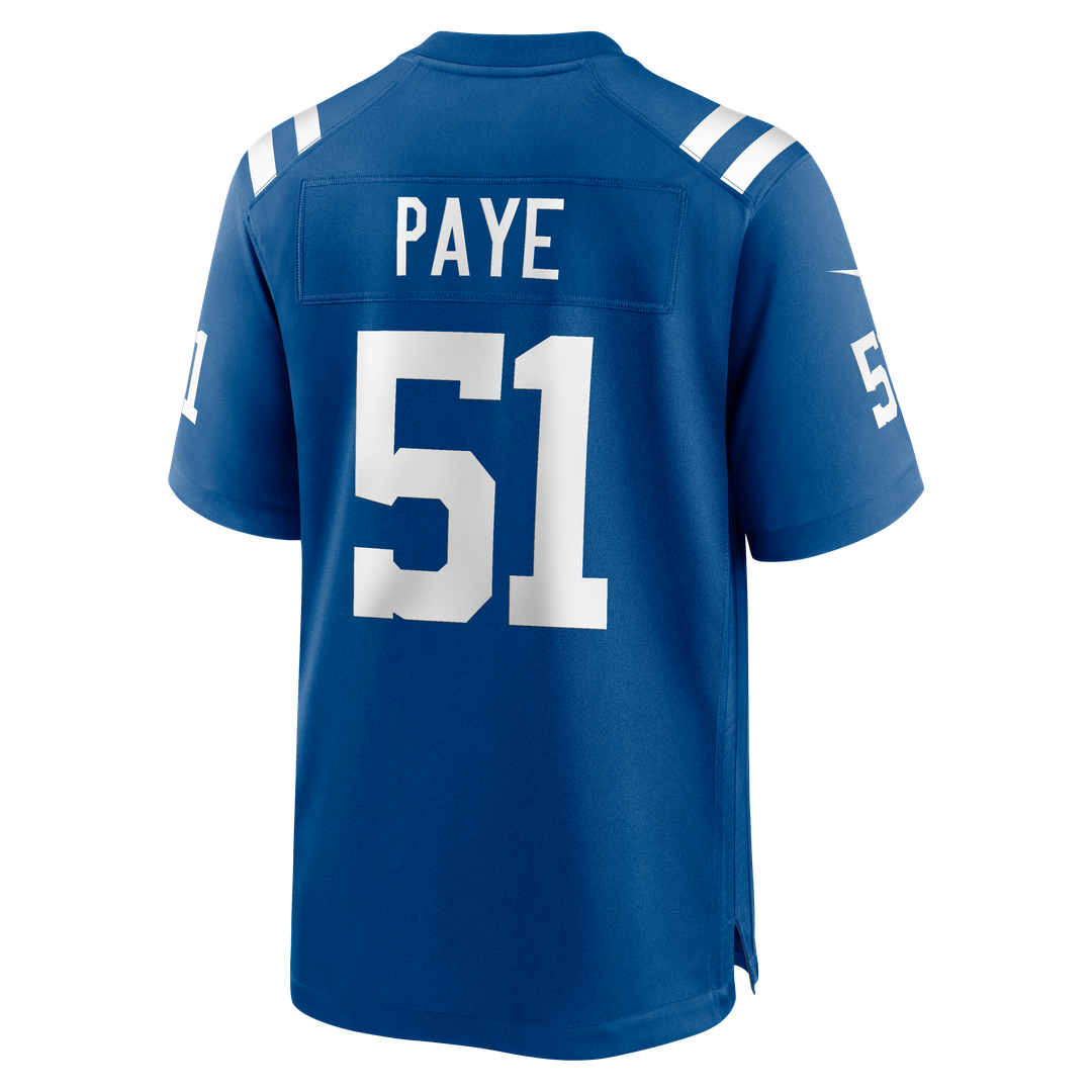 Indianapolis Colts Nike Royal Game Jersey product image 3, provided for visual reference and product detail review