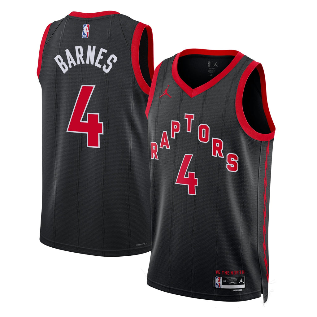 Toronto Raptors Jordan Statement Edition Swingman Jersey - Black - Scottie Barnes - Unisex product image 1, provided for