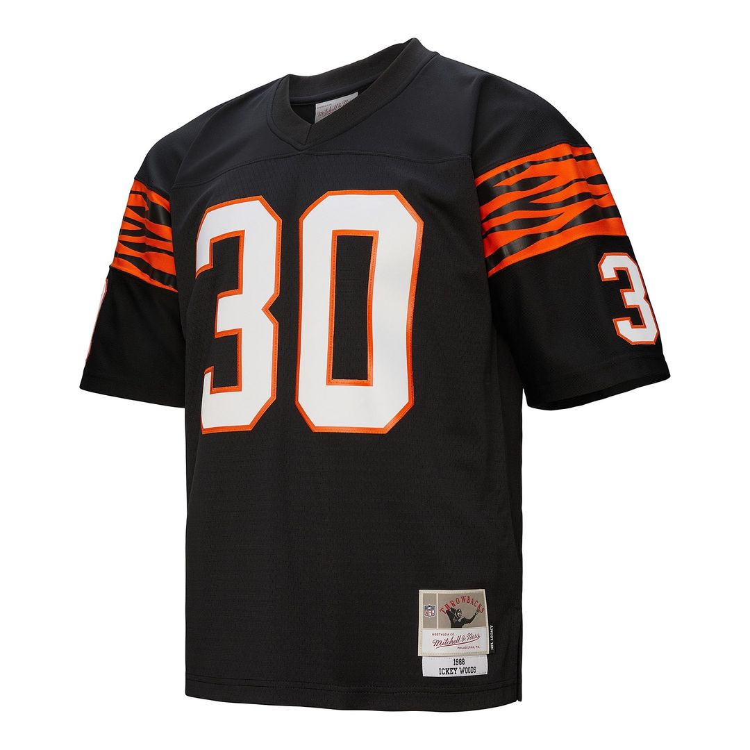 Cincinnati Bengals Ickey Woods Mitchell & Ness Black 1988 Legacy Replica Jersey product image 7, provided for visual