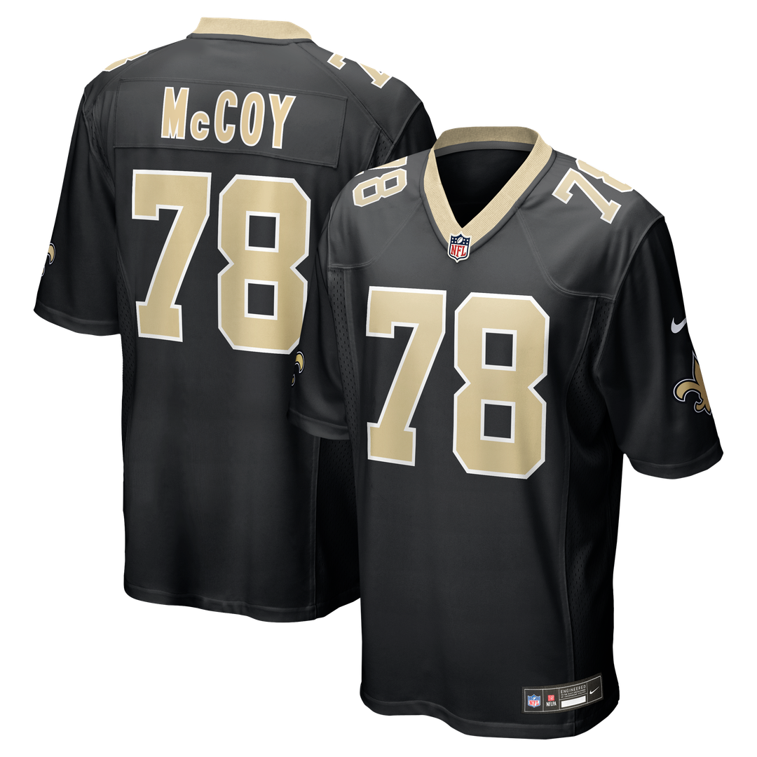 New Orleans Saints Erik Mccoy Nike Black Game Jersey product image 1, provided for visual reference and product detail review