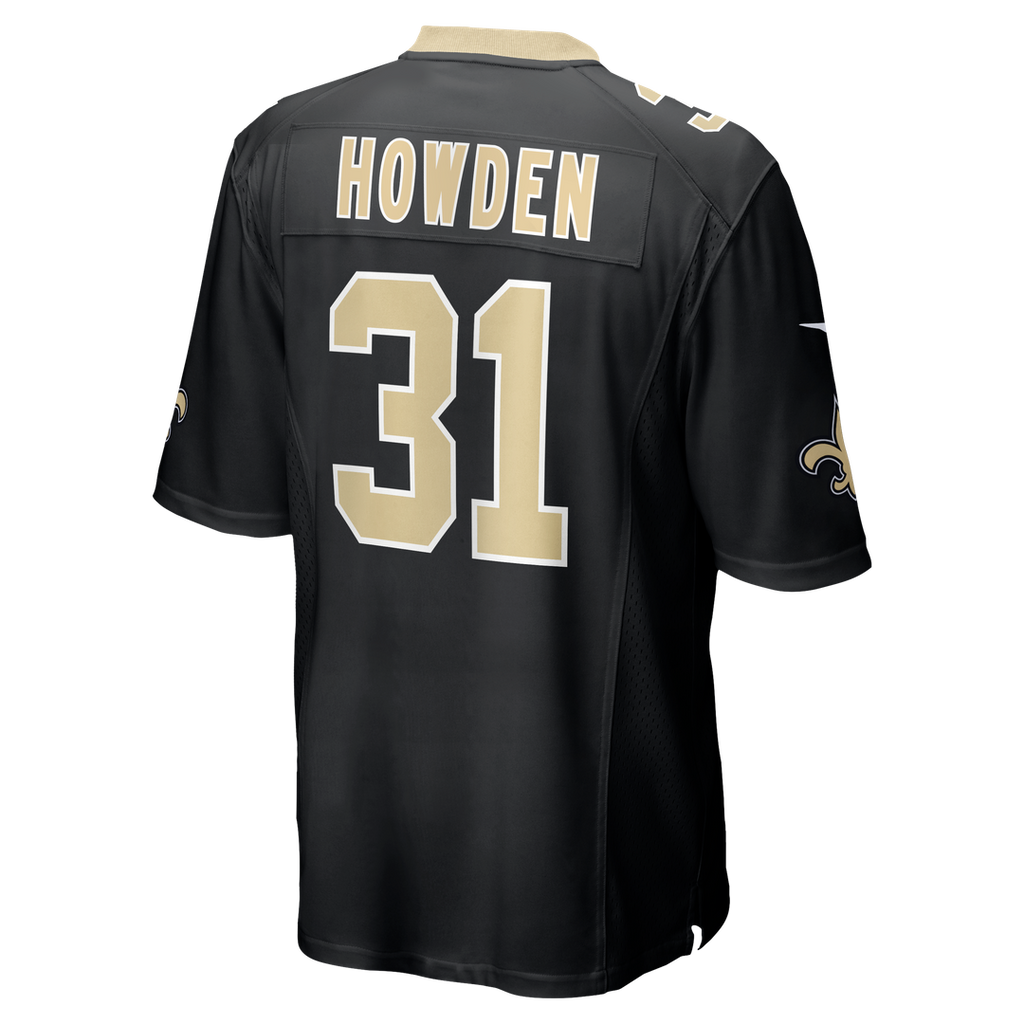 New Orleans Saints Jordan Howden Nike Black Team Game Jersey product image 3, provided for visual reference and product