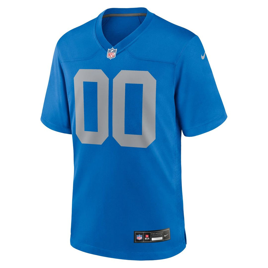 Detroit Lions Nike Blue Alternate Custom Game Jersey product image 2, provided for visual reference and product detail review