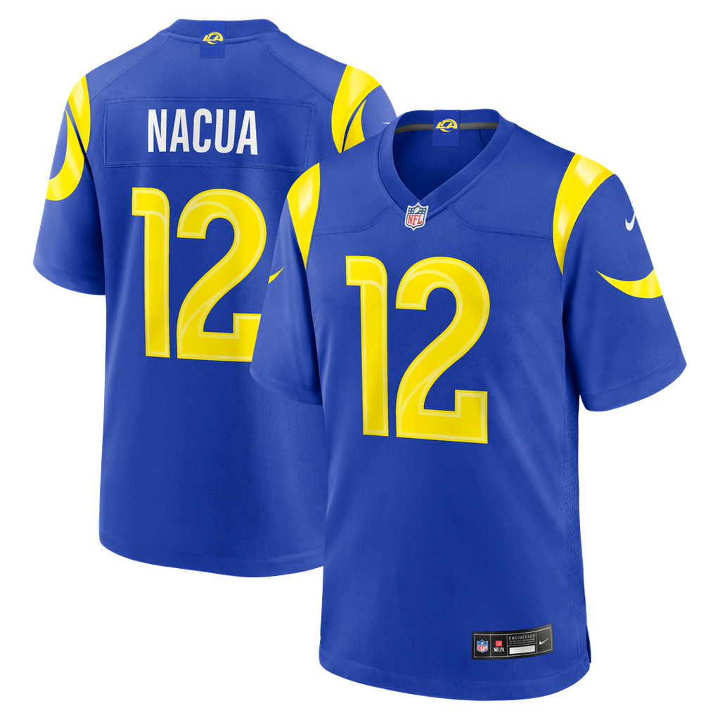 Los Angeles Rams Puka Nacua Nike White White Game Player Jersey product image 7, provided for visual reference and product