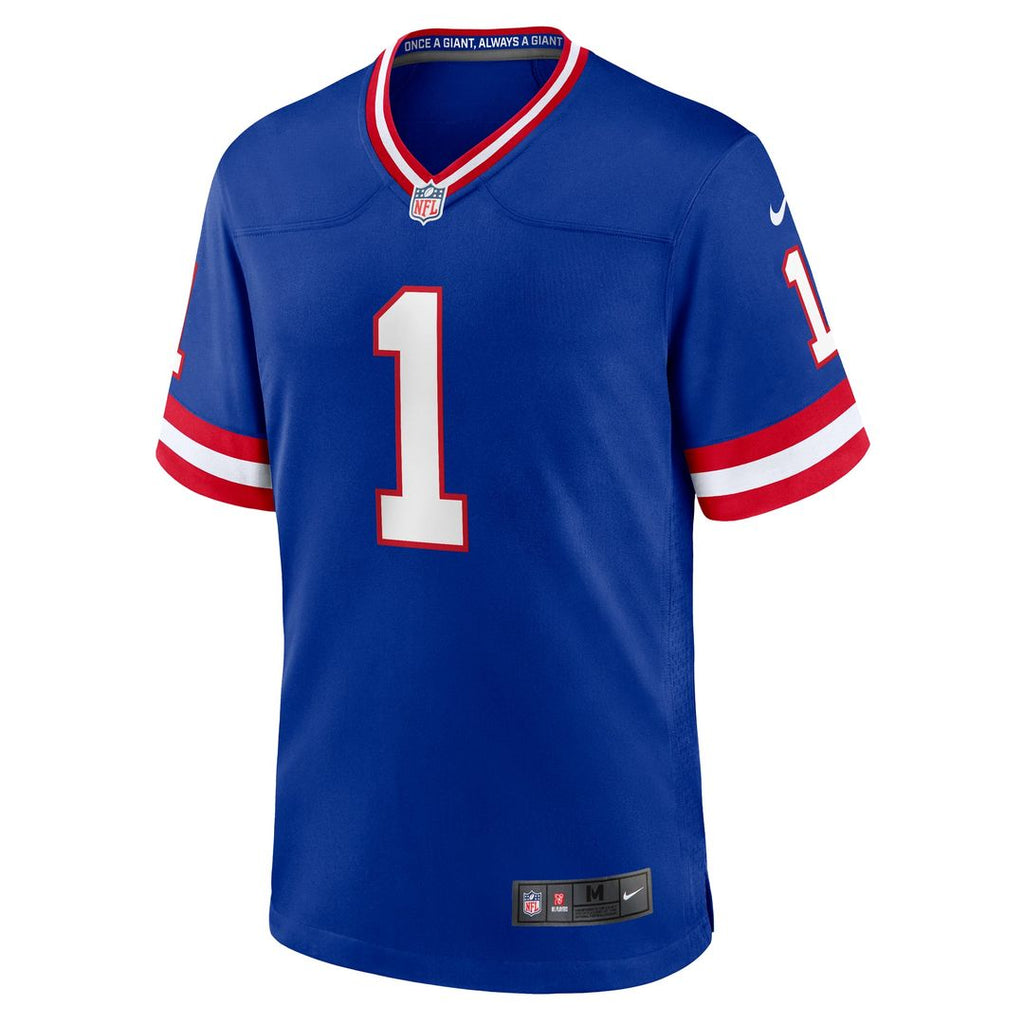 New York Giants Malik Nabers Nike Royal Game Player Jersey product image 2, provided for visual reference and product detail
