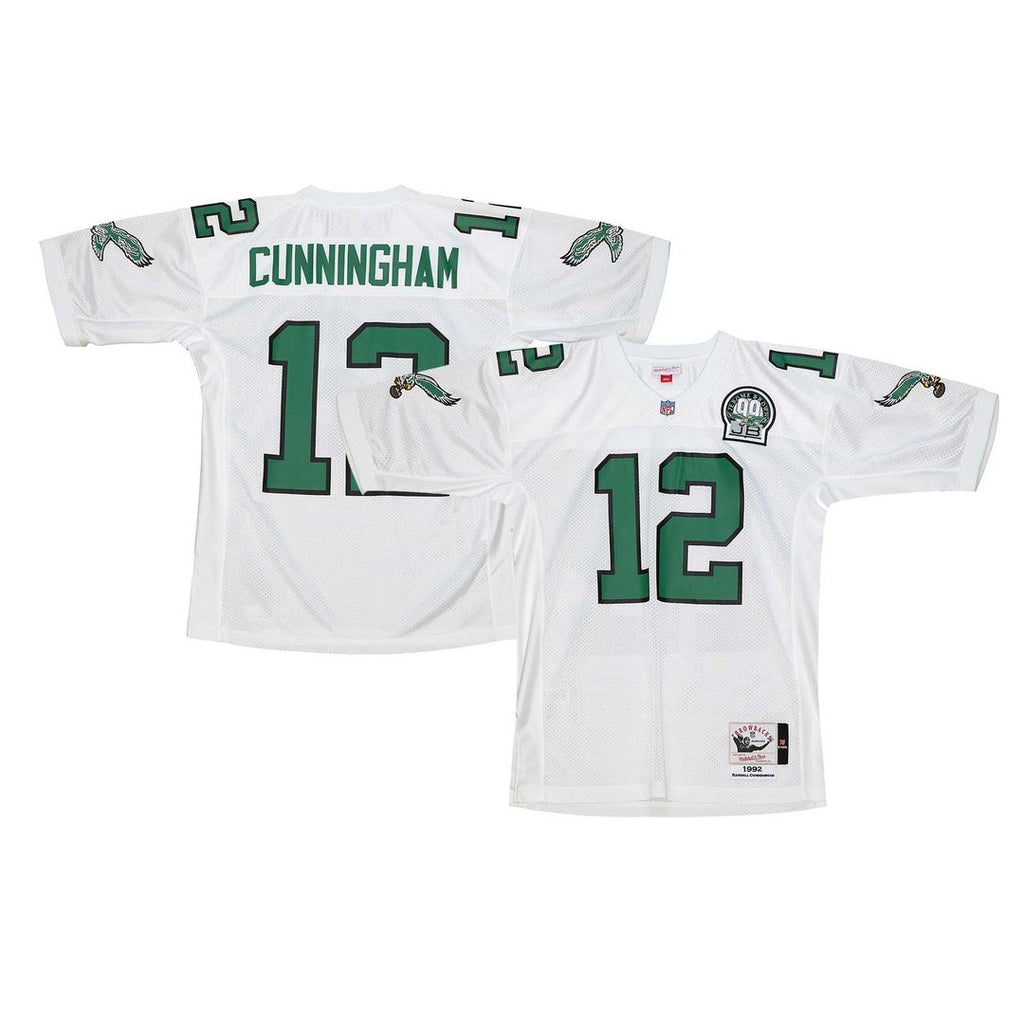 Philadelphia Eagles 1992 Randall Cunningham Mitchell & Ness White Authentic Throwback Retired Player Jersey product image 1,
