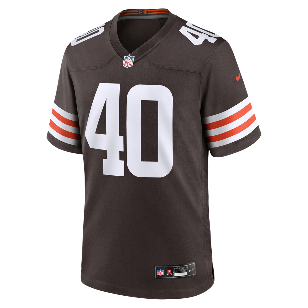 Cleveland Browns Nathaniel Watson Nike Brown Team Game Jersey product image 2, provided for visual reference and product