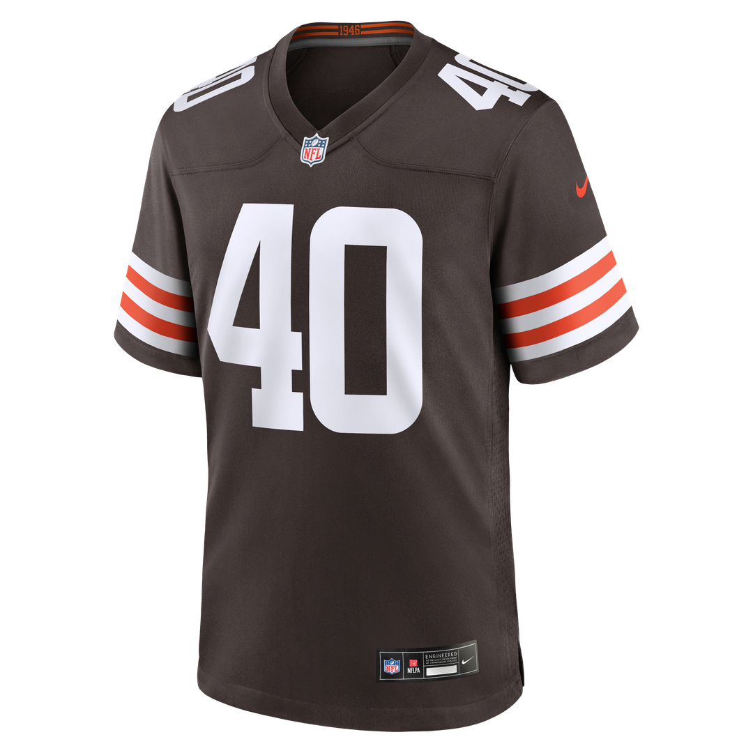 Cleveland Browns Nathaniel Watson Nike Brown Team Game Jersey product image 2, provided for visual reference and product