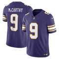 Minnesota Vikings J.J. McCarthy Nike Purple Alternate Classic Vapor F.U.S.E. Stitched Limited Jersey product image 1,