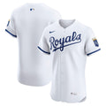 Kansas City Royals Nike White Home Elite Jersey product image 1, provided for visual reference and product detail review