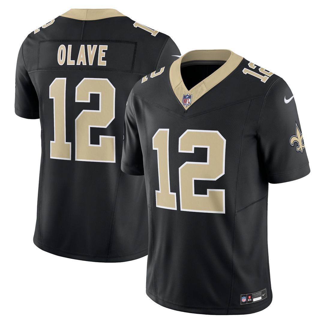 New Orleans Saints Chris Olave Nike Black Vapor F.U.S.E. Limited Jersey product image 1, provided for visual reference and