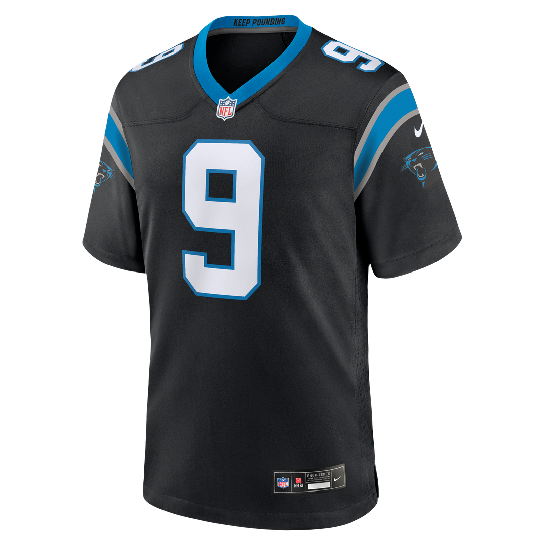 Carolina Panthers Bryce Young Nike Black Team Game Jersey product image 6, provided for visual reference and product detail