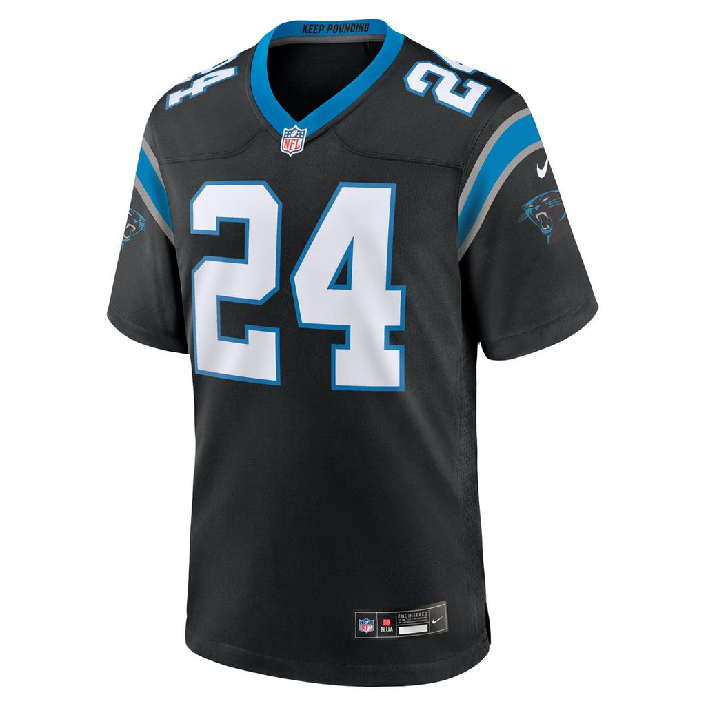 Carolina Panthers Jonathon Brooks Nike Black Game Jersey product image 2, provided for visual reference and product detail