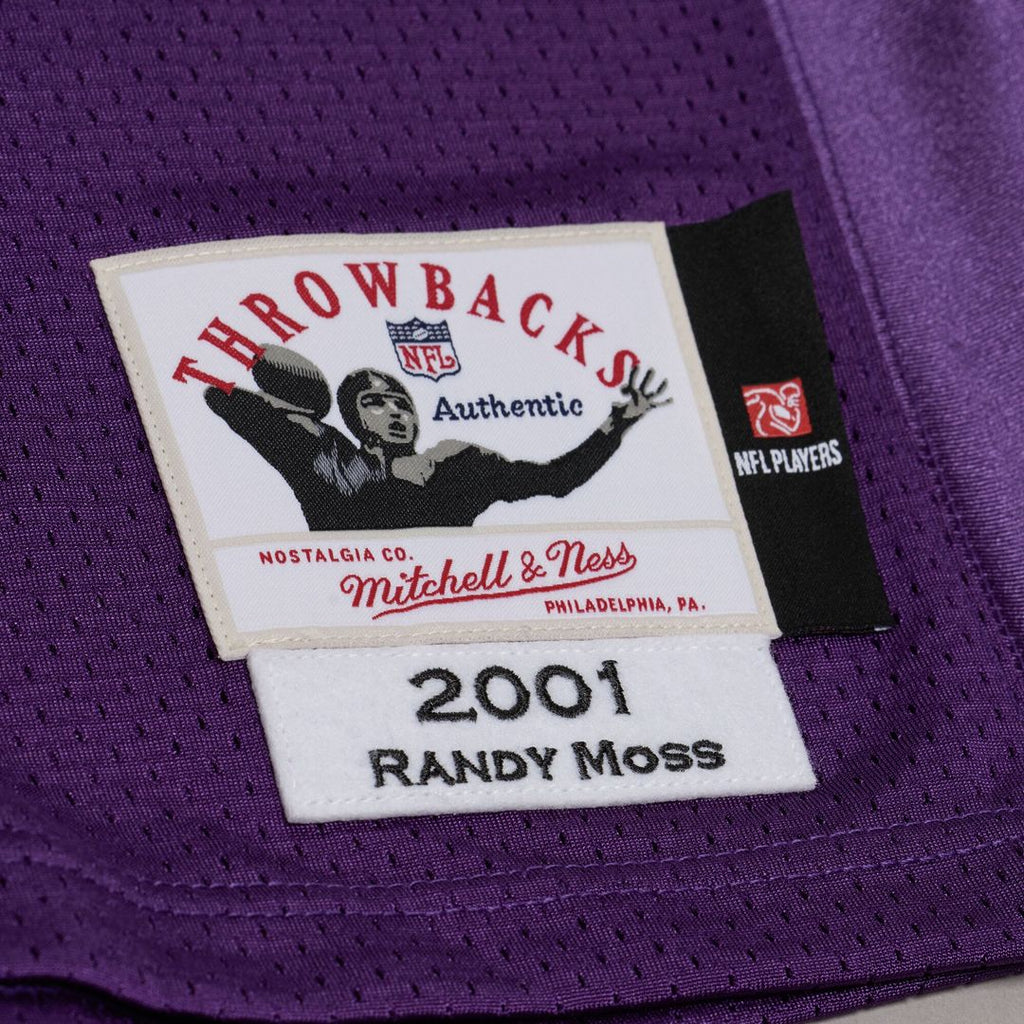 Minnesota Vikings Randy Moss Mitchell & Ness Purple 2001 Authentic Throwback Jersey product image 4, provided for visual