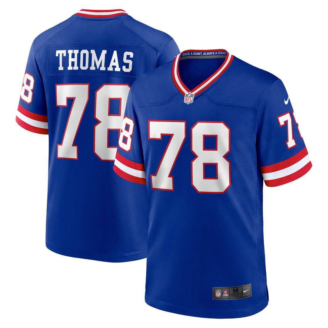 New York Giants Andrew Thomas Nike Royal Alternate Game Jersey product image 1, provided for visual reference and product