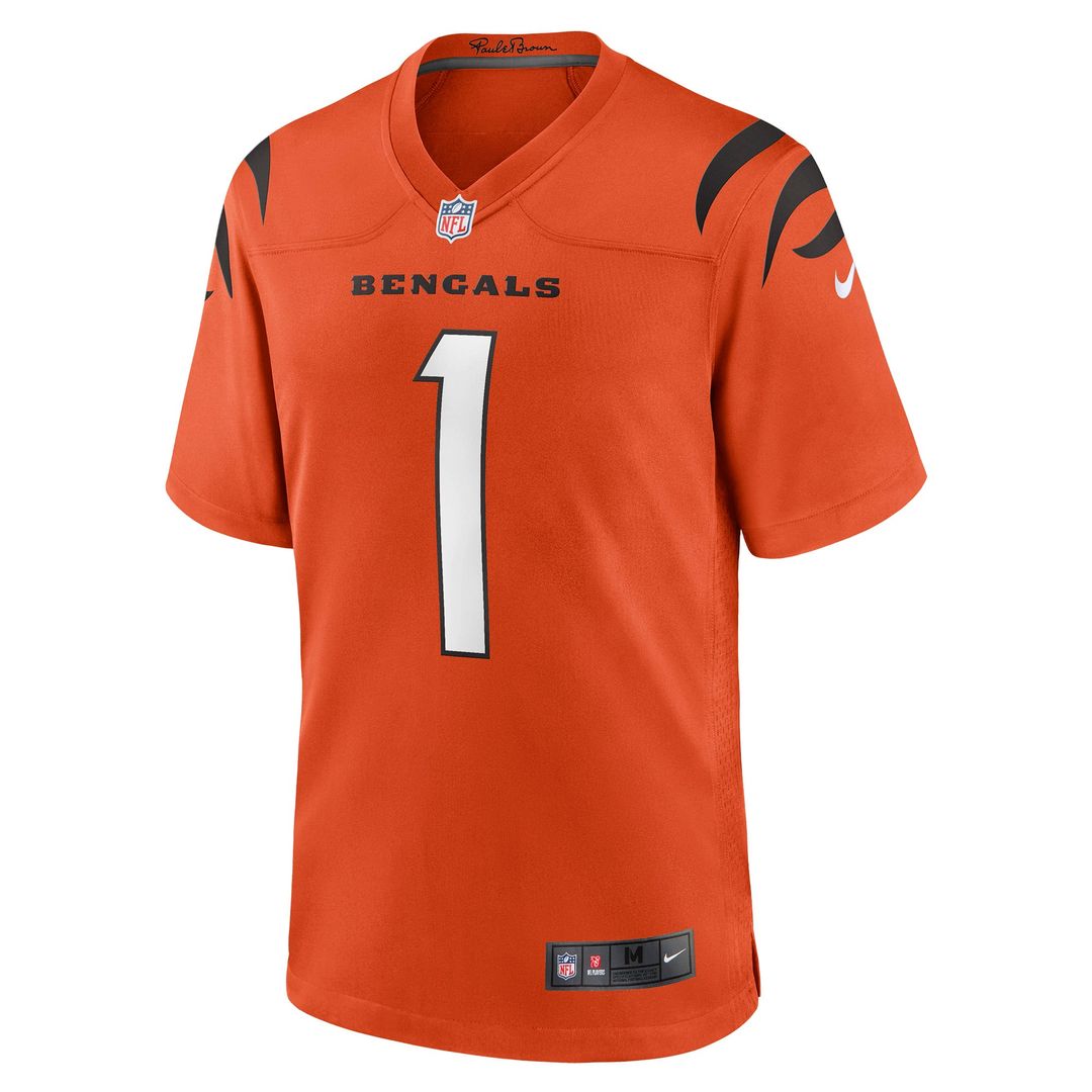 Cincinnati Bengals Ja'Marr Chase Nike Black Game Jersey product image 18, provided for visual reference and product detail