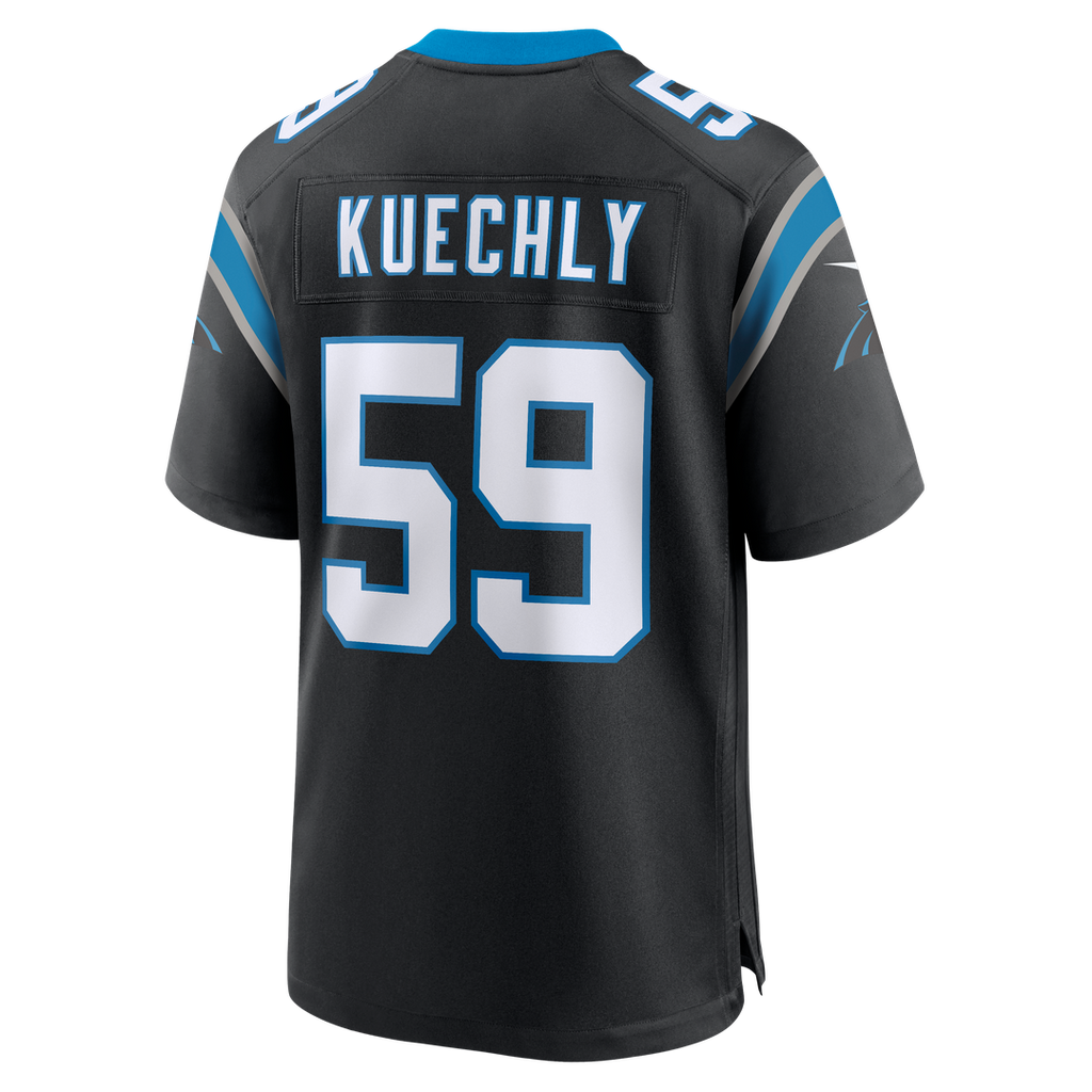 Carolina Panthers Luke Kuechly Nike Black Team Game Jersey product image 9, provided for visual reference and product detail