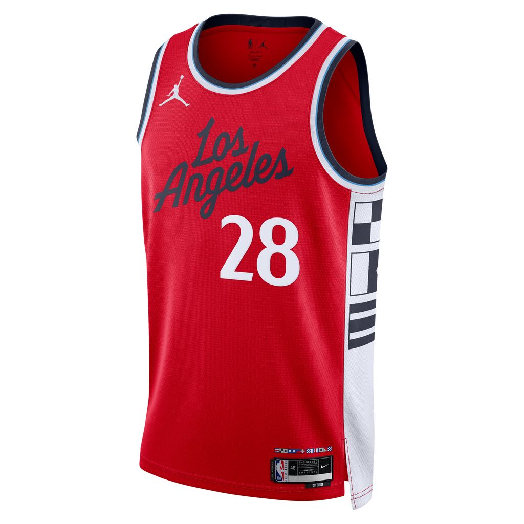 LA Clippers Jordan Brand Statement Edition Swingman Jersey - Red - Rui Hachimura product image 3, provided for visual
