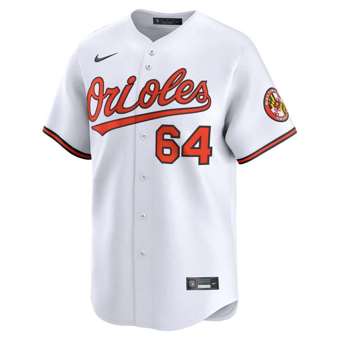 Baltimore Orioles Dean Kremer Nike White Home Limited Player Jersey product image 2, provided for visual reference and