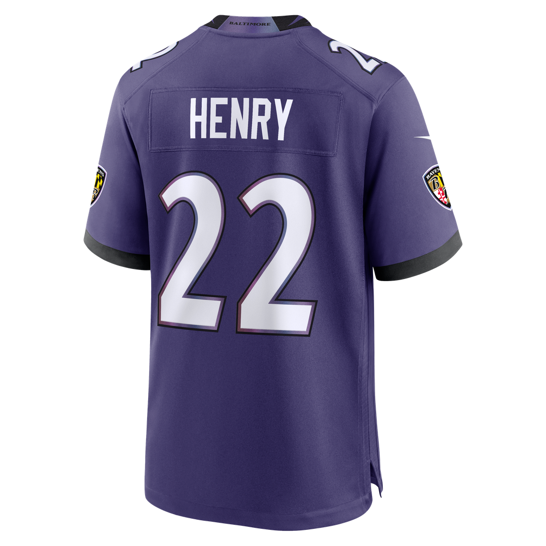 Baltimore Ravens Derrick Henry Nike Purple Team Game Jersey product image 7, provided for visual reference and product