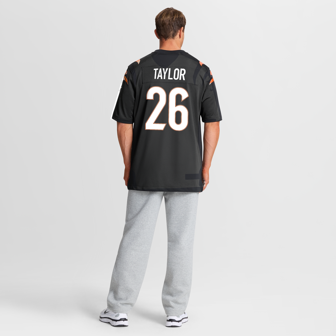 Cincinnati Bengals Ja'Sir Taylor Nike Black Team Game Jersey product image 5, provided for visual reference and product