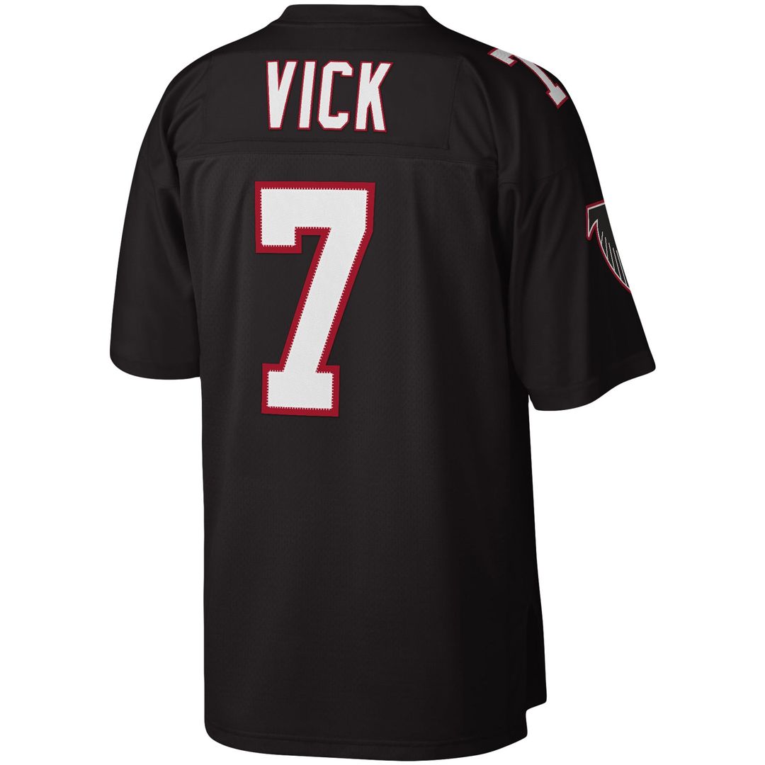 Atlanta Falcons Michael Vick Mitchell & Ness Black Legacy Replica Jersey product image 3, provided for visual reference and