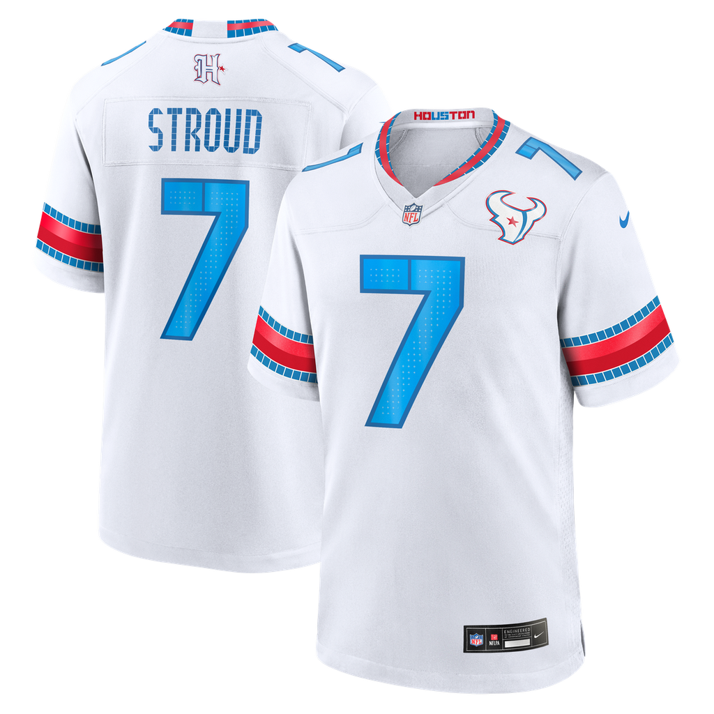 Houston Texans C.J. Stroud Nike White 2026 Rivalries Collection Game Jersey product image 1, provided for visual reference
