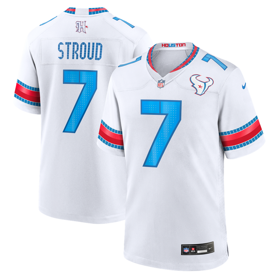 Houston Texans C.J. Stroud Nike White 2026 Rivalries Collection Game Jersey product image 1, provided for visual reference
