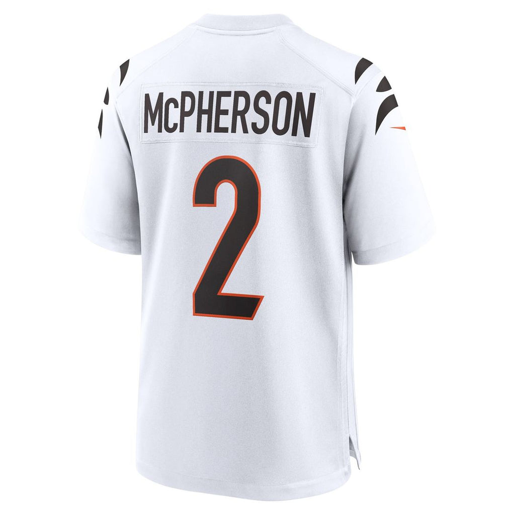 Cincinnati Bengals Evan McPherson Nike White Game Player Jersey product image 3, provided for visual reference and product