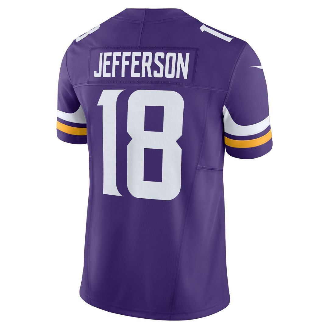 Minnesota Vikings Justin Jefferson Nike Purple Vapor F.U.S.E. Limited Jersey product image 3, provided for visual reference