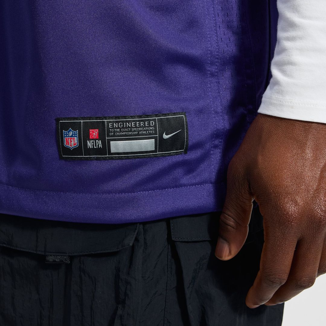 Baltimore Ravens Lamar Jackson Nike Purple Team Game Jersey product image 14, provided for visual reference and product