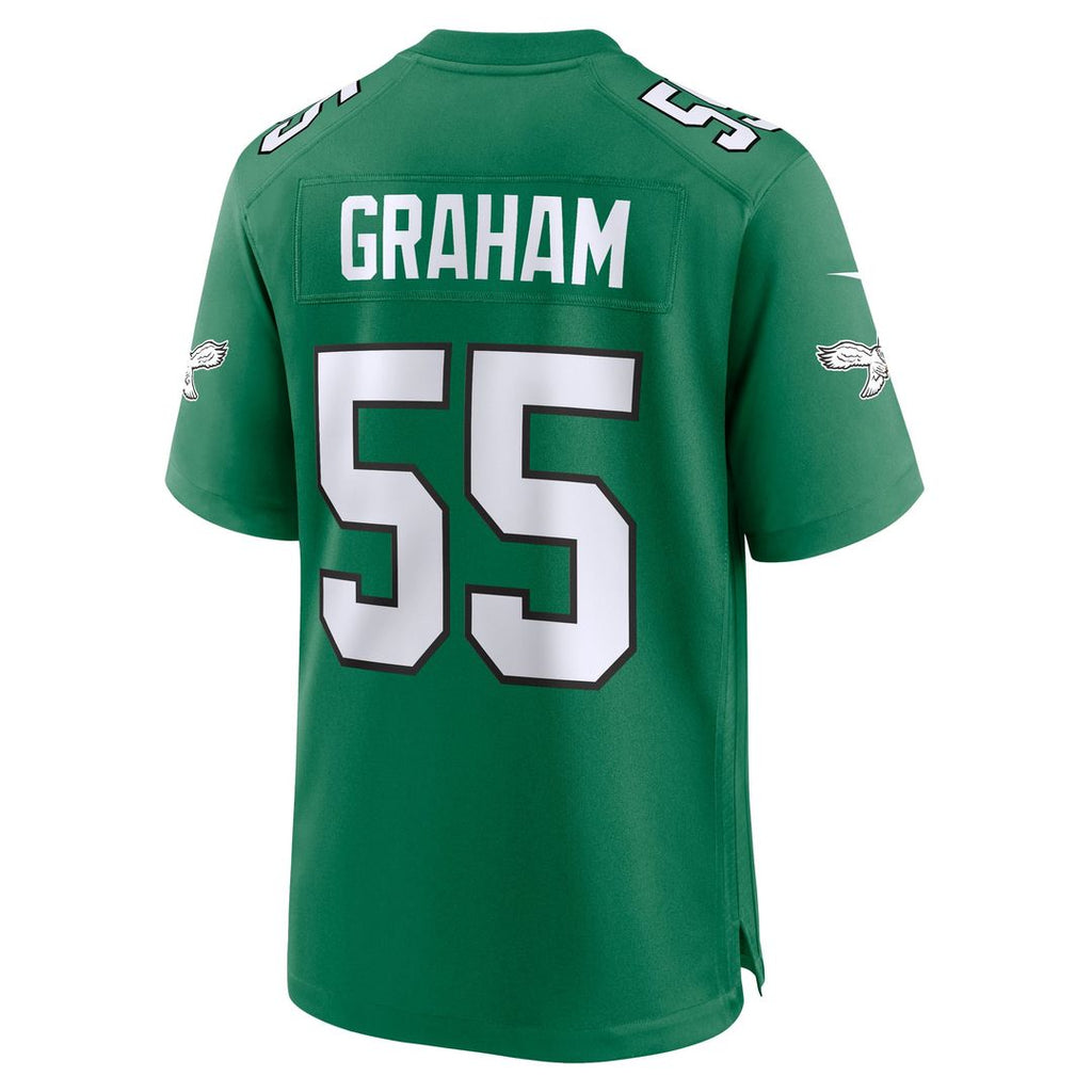 Philadelphia Eagles Brandon Graham Nike Kelly Green Alternate Game Jersey product image 3, provided for visual reference and