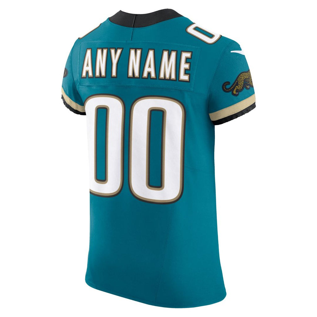 Jacksonville Jaguars Nike Teal Alternate Vapor F.U.S.E. Elite Custom Jersey product image 3, provided for visual reference