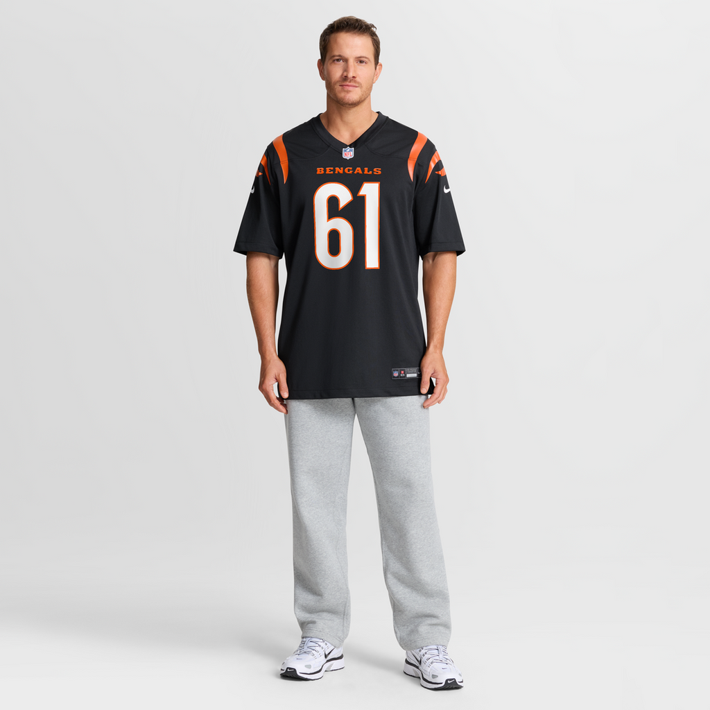 Cincinnati Bengals Cody Ford Nike Black Game Jersey product image 7, provided for visual reference and product detail review