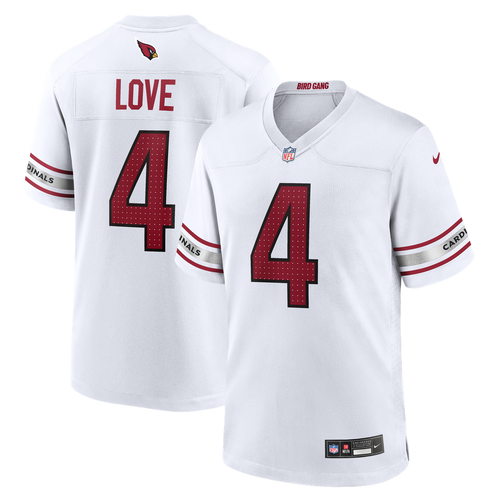 Arizona Cardinals Jeremiyah Love Nike White Game Player Jersey product image 1, provided for visual reference and product